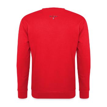 Jesus Christus Ist Gott Kreuzdesign - Unisex Pullover - Rot - Hinten - Michal (187cm)