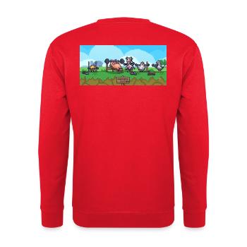 Émission Pixel du Gymnase Paysan - Sweat-shirt Unisexe - rouge - Dos - Michal (187cm)