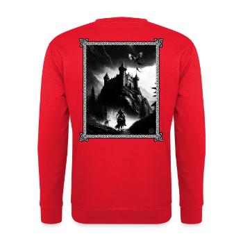 Sword and Sourcery - Unisex Pullover - Rot - Hinten - Michal (187cm)