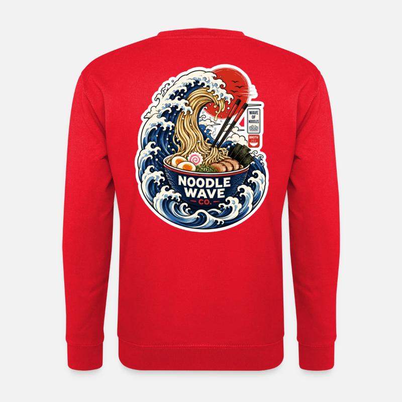 Noodle Wave Ramen Co. - Sweat-shirt Unisexe - rouge