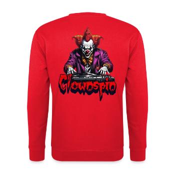 Clown spin - Unisex Sweatshirt - red - Back - Michal (187cm)