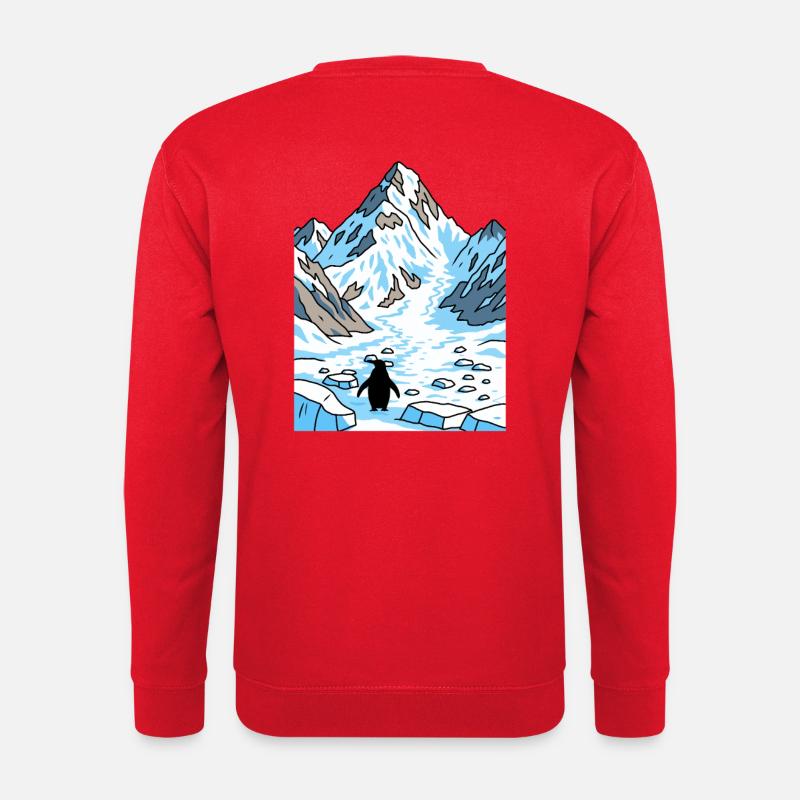 Gletscherpfad Pinguin - Unisex Pullover - Rot