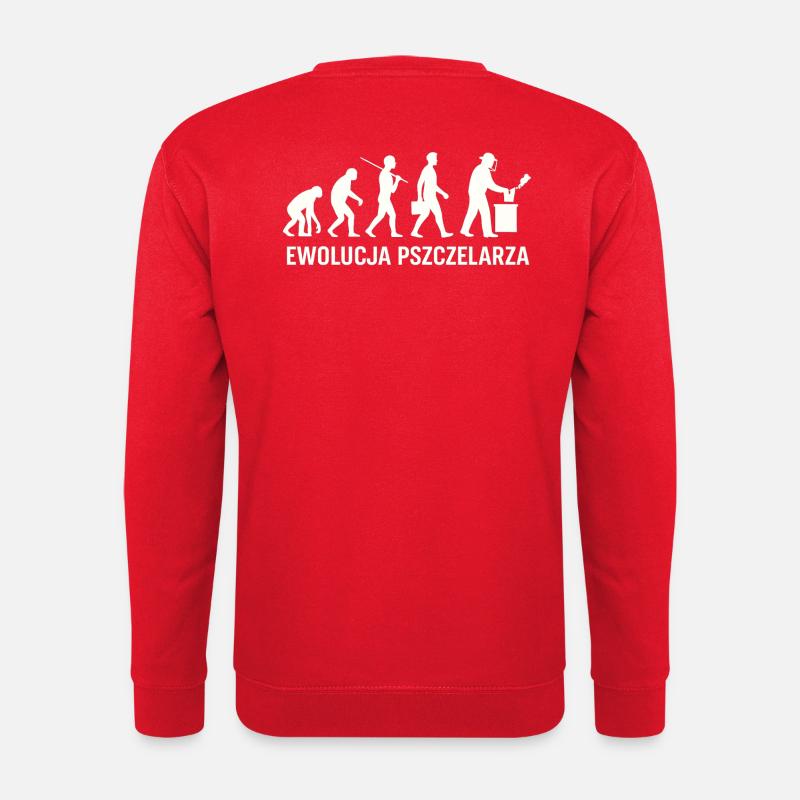 L’évolution de l’apiculteur - Sweat-shirt Unisexe - rouge