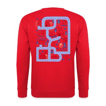 Rue de jeu - Sweat-shirt Unisexe - rouge - Dos - Michal (187cm)