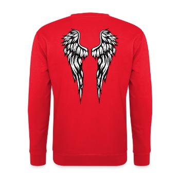 Comic Angel - Unisex Sweatshirt - red - Back - Michal (187cm)