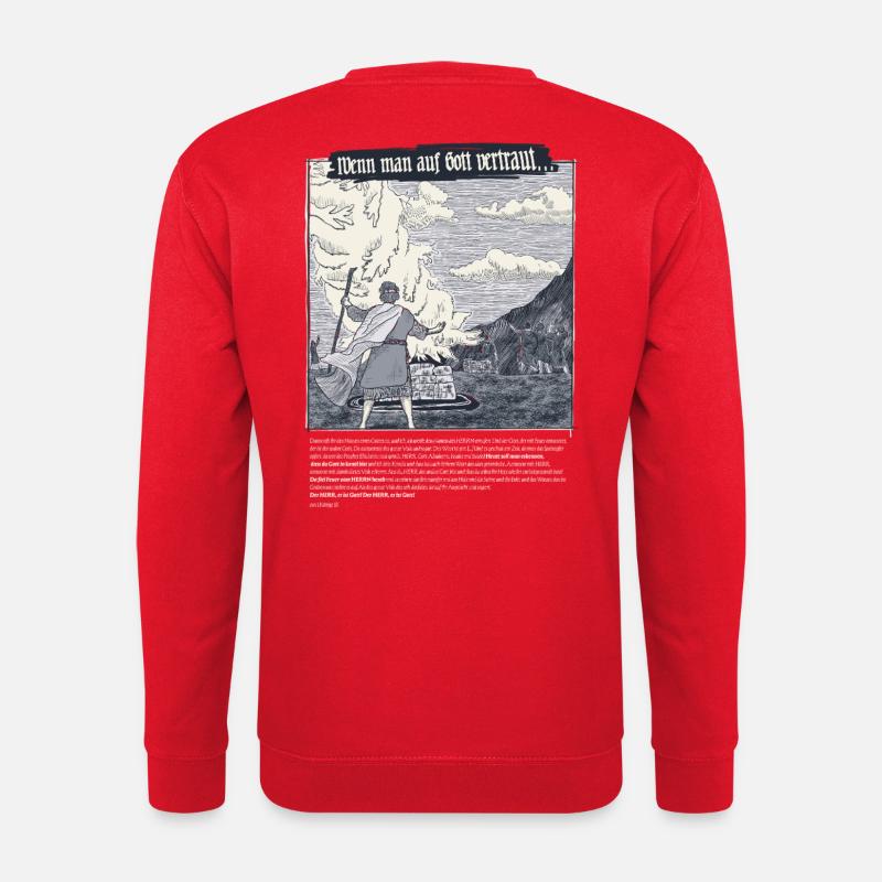 Elia vertraut Gott - Unisex Pullover - Rot