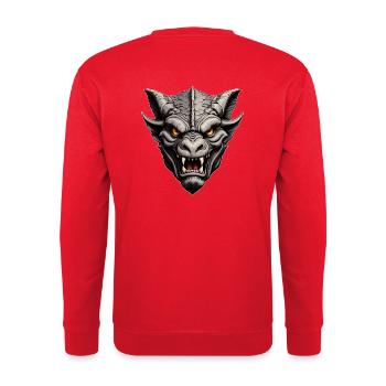 Portrait d'une belle gargouille - Sweat-shirt Unisexe - rouge - Dos - Michal (187cm)