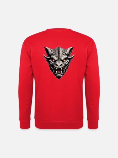 Portrait d'une belle gargouille - Sweat-shirt Unisexe - rouge