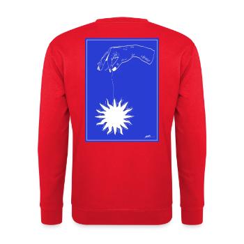 shine - Unisex Sweatshirt - red - Back - Michal (187cm)