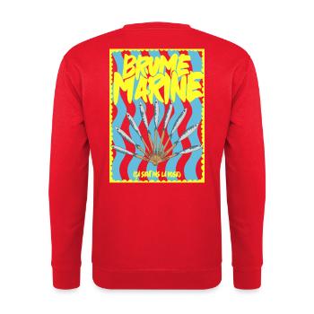 Marine mist and sardine fan - Unisex Sweatshirt - red - Back - Michal (187cm)