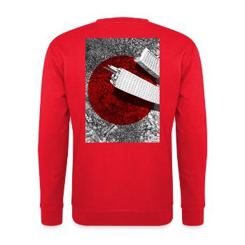Inflation des tours - Sweat-shirt Unisexe - rouge - Dos - Michal (187cm)