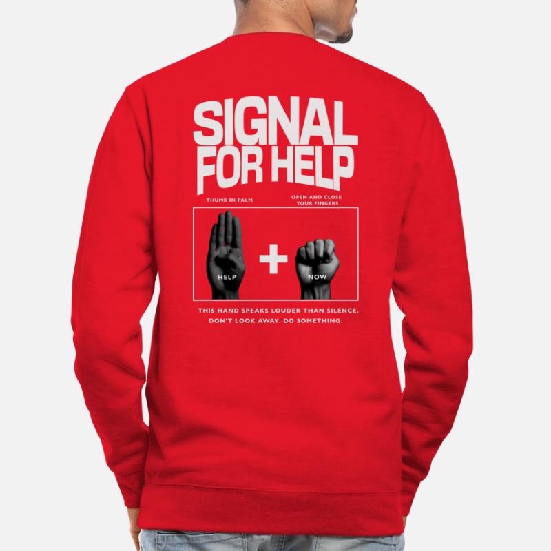 Signal d’aide Conception du geste de la main Sweat-shirt Unisexe