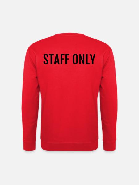 Staff Only (black) - Unisex Pullover - Rot