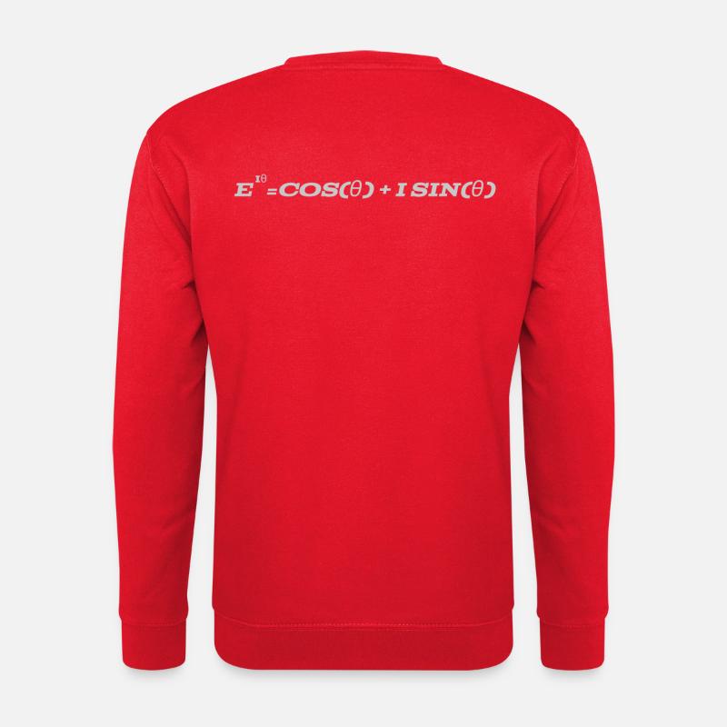 Euler formula in polar coordinates - Unisex Sweatshirt - red