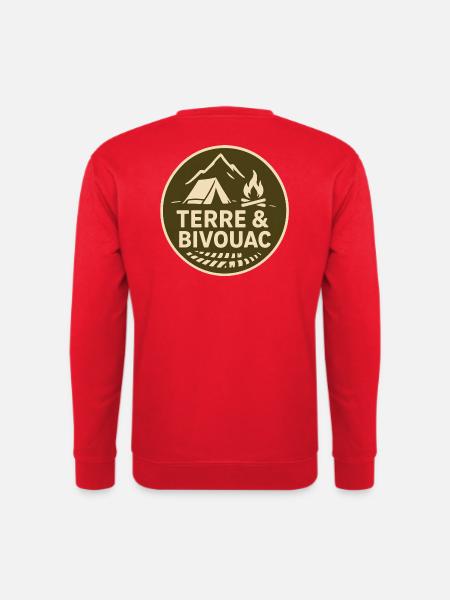 Logo terre&Bivouac original - Sweat-shirt Unisexe - rouge