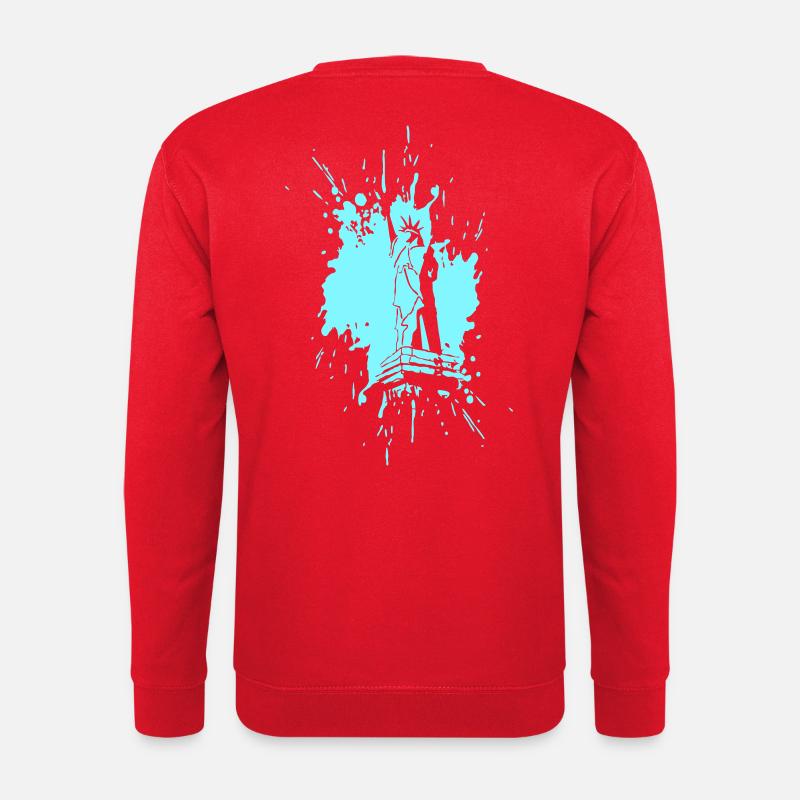 Freiheitsstatue in a Splash > Vectorgraphic - Unisex Pullover - Rot