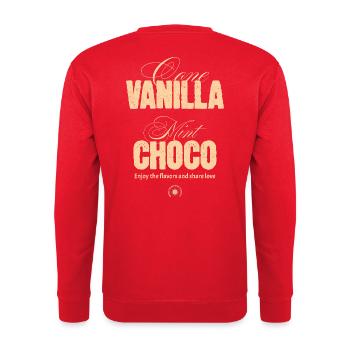 Vanilla Mint Choco - Unisex Sweatshirt - red - Back - Michal (187cm)