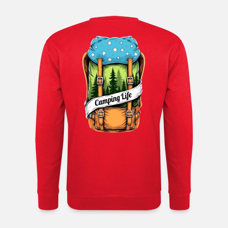 Camping Life Adventure Backpack - Unisex Sweatshirt - red