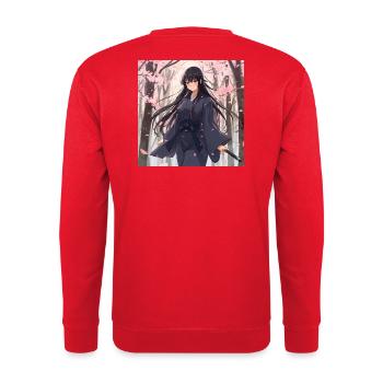Sakura Samouraï de l’Ombre - Sweat-shirt Unisexe - rouge - Dos - Michal (187cm)