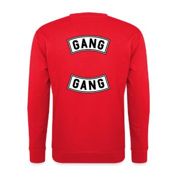 Bannières de gang - Sweat-shirt Unisexe - rouge - Dos - Michal (187cm)