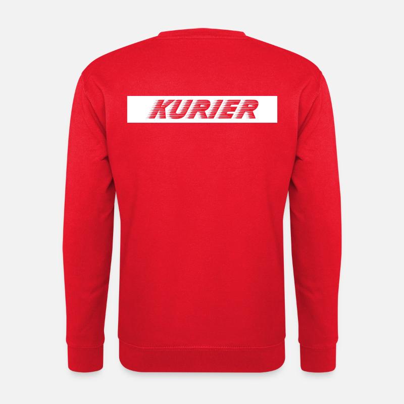 Kurier invertiert negativ Rückenschild - Unisex Pullover - Rot