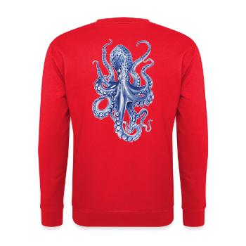 Pieuvre - Sweat-shirt Unisexe - rouge - Dos - Michal (187cm)