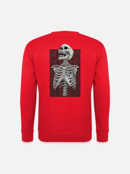 Skeleton Motor Heart - Unisex Sweatshirt - red