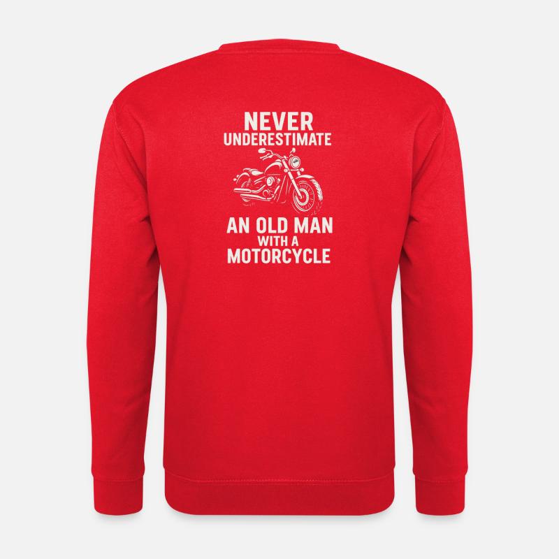 Motivierender Motorrad-Slogan - Unisex Pullover - Rot