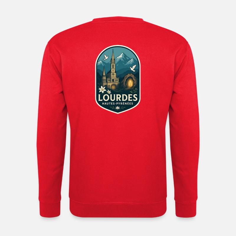 Heiligtum von Lourdes - Hautes-Pyrénées - Unisex Pullover - Rot