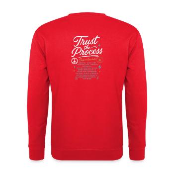Trust_the_Process - Unisex Sweatshirt - red - Back - Michal (187cm)