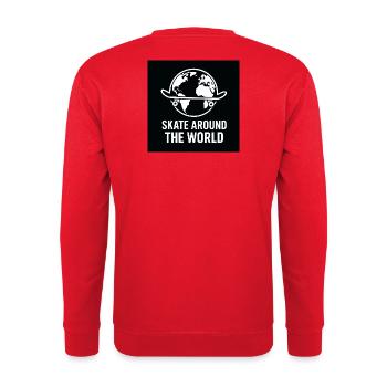 Skate around the world - Unisex Sweatshirt - red - Back - Michal (187cm)
