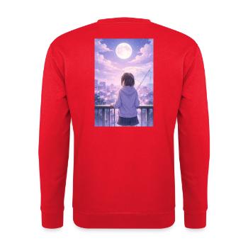 Luna Urban In The Rain - Unisex Sweatshirt - red - Back - Michal (187cm)