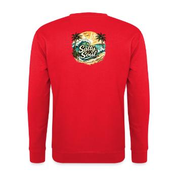 Salty Soul Beach Shirt - Unisex Sweatshirt - red - Back - Michal (187cm)