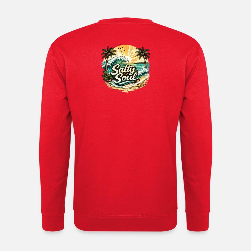 Salty Soul Beach Shirt - Unisex Pullover - Rot