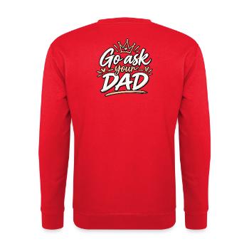 Mother -funny gift- - Unisex Sweatshirt - red - Back - Michal (187cm)