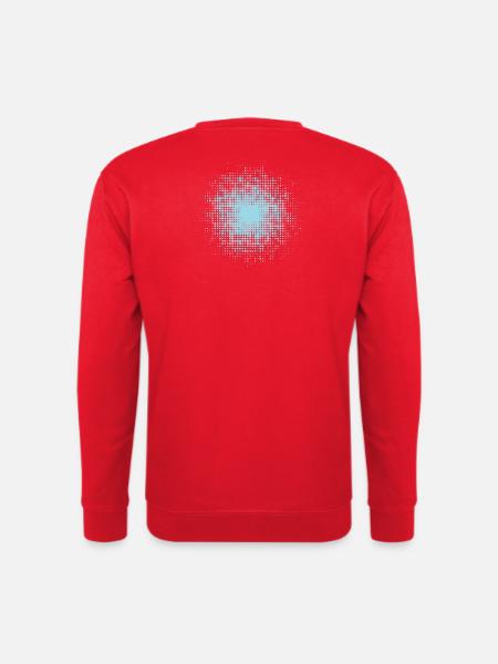 dotted round background light blue - Unisex Sweatshirt - red