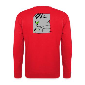 Cat - Unisex Sweatshirt - red - Back - Michal (187cm)