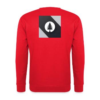 Tree silhouette in the circle of the moon - Unisex Sweatshirt - red - Back - Michal (187cm)