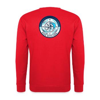 compass - Unisex Sweatshirt - red - Back - Michal (187cm)
