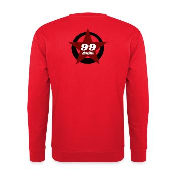 Stern mit 99 - Unisex Pullover - Rot - Hinten - Michal (187cm)