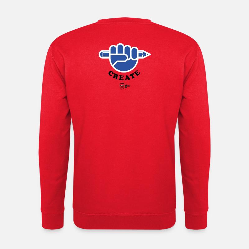 Create ! Dos - Sweat-shirt Unisexe - rouge