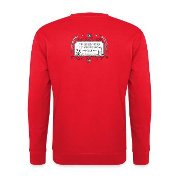 Nur Geduld - mit der Zeit wird aus Gras Milch - Unisex Pullover - Rot - Hinten - Michal (187cm)