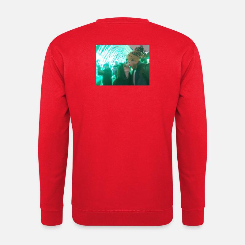 Küsse unter grünem Neon - Unisex Pullover - Rot