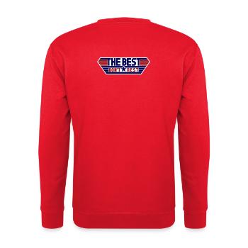 The best don't rest - Unisex Sweatshirt - red - Back - Michal (187cm)