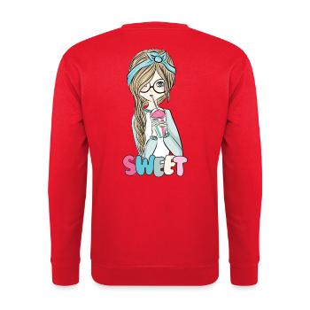 Sweet Shirt - Unisex Sweatshirt - red - Back - Michal (187cm)