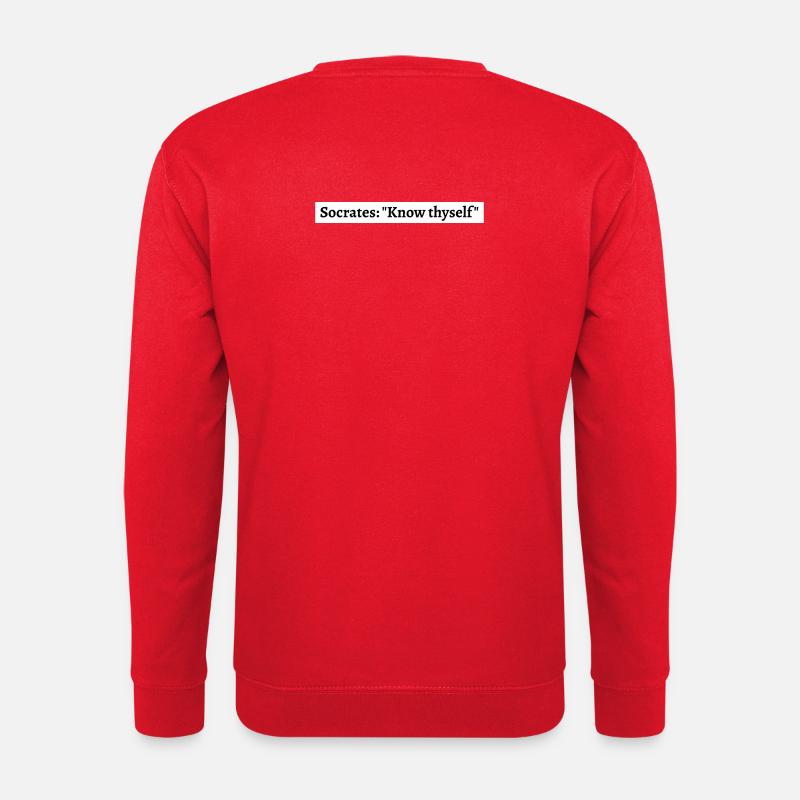 Socrates Quote - Unisex Pullover - Rot