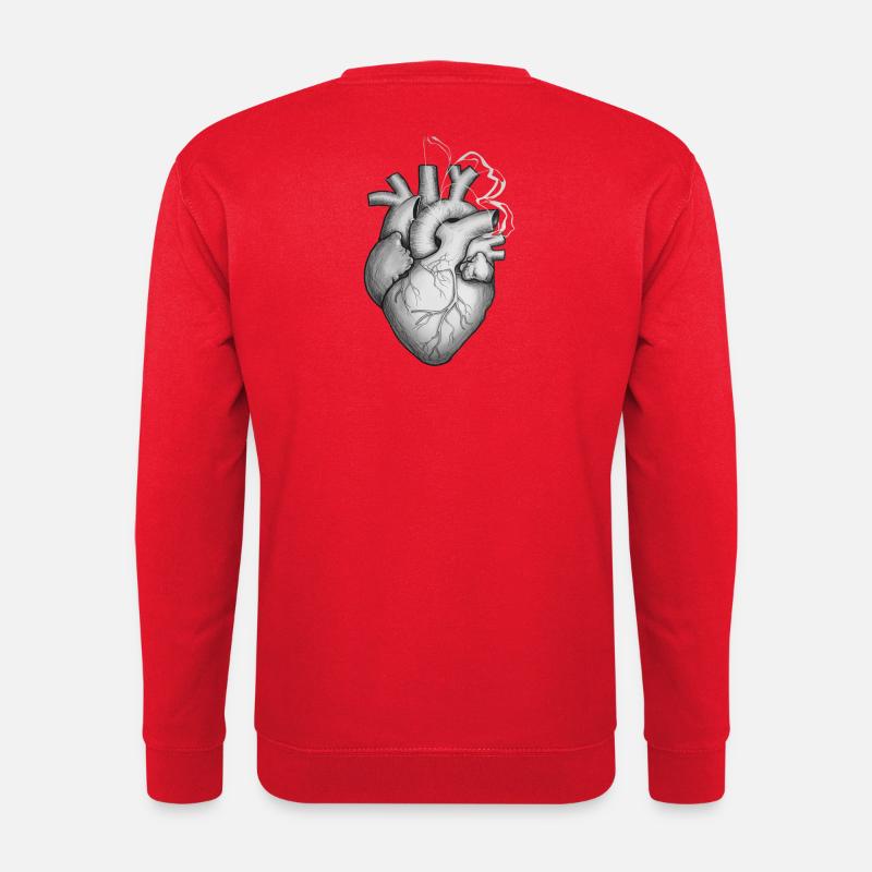 Herz mit Schmetterling Aesthetic - Unisex Pullover - Rot