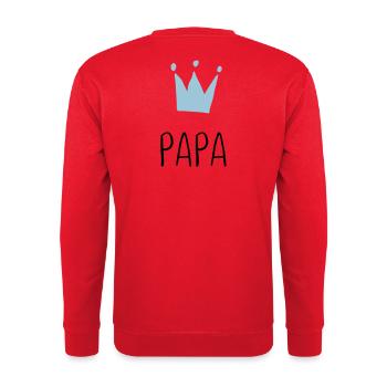 Papa Krone - Best Dad - Unisex Sweatshirt - red - Back - Michal (187cm)