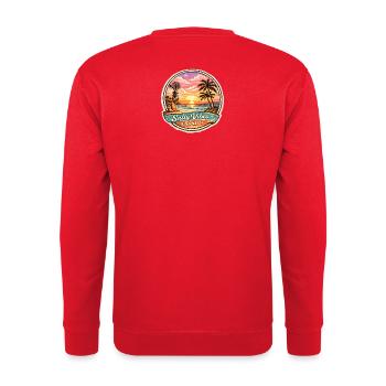 Salty Vibes Sunsets Beach - Unisex Sweatshirt - red - Back - Michal (187cm)