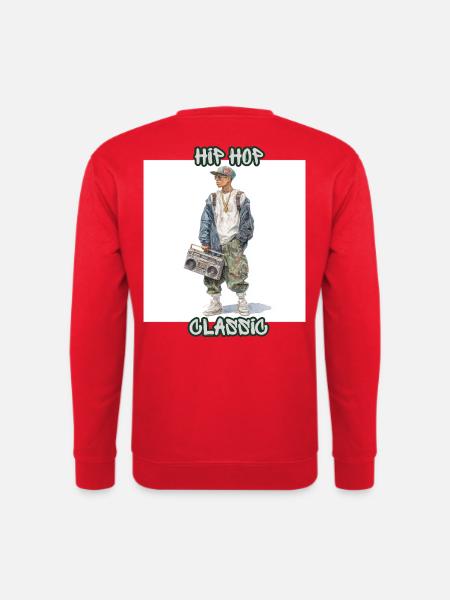 HipHop Classic Boombox Style - Unisex Sweatshirt - red